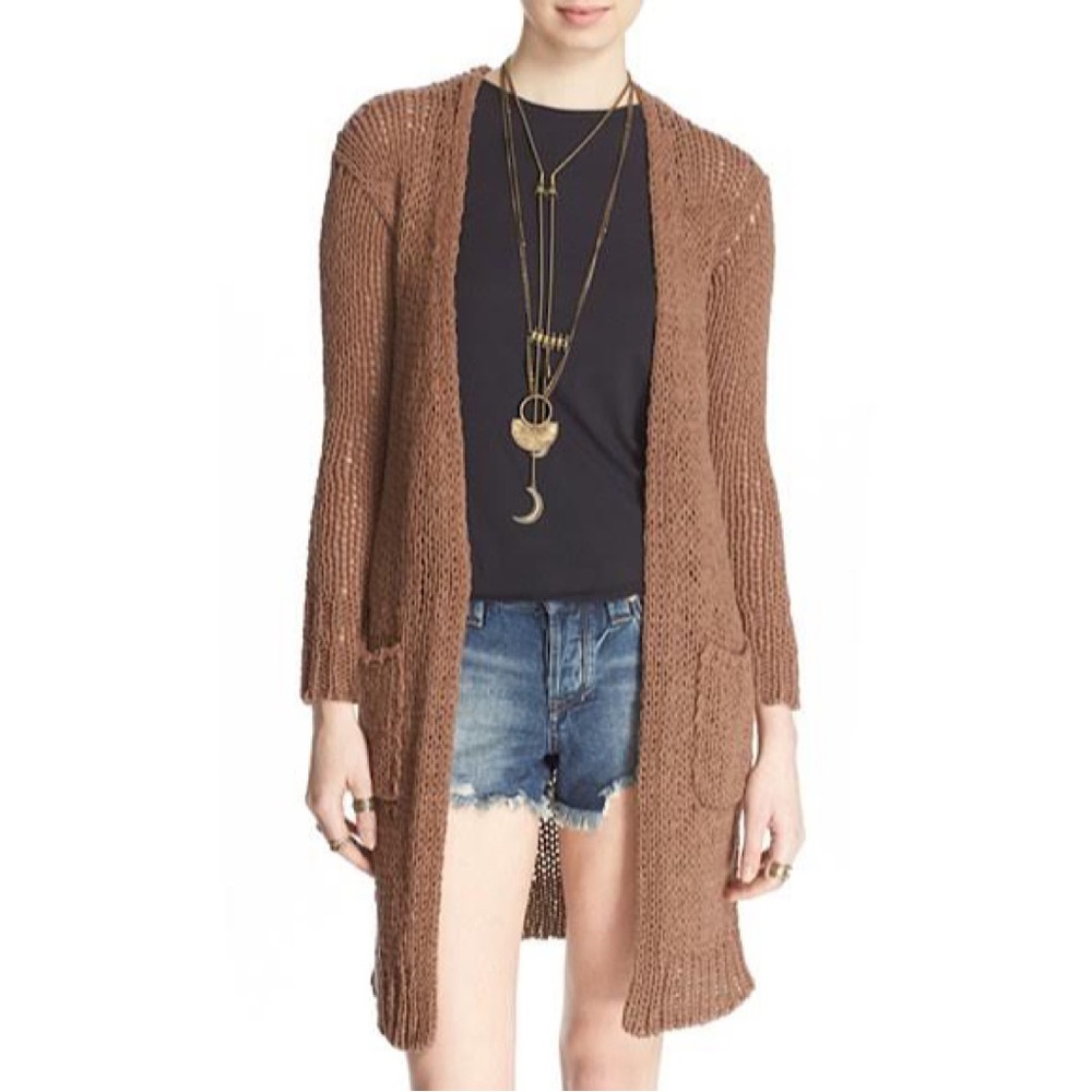 Free People Simply Sienna Cardigan in Acorn